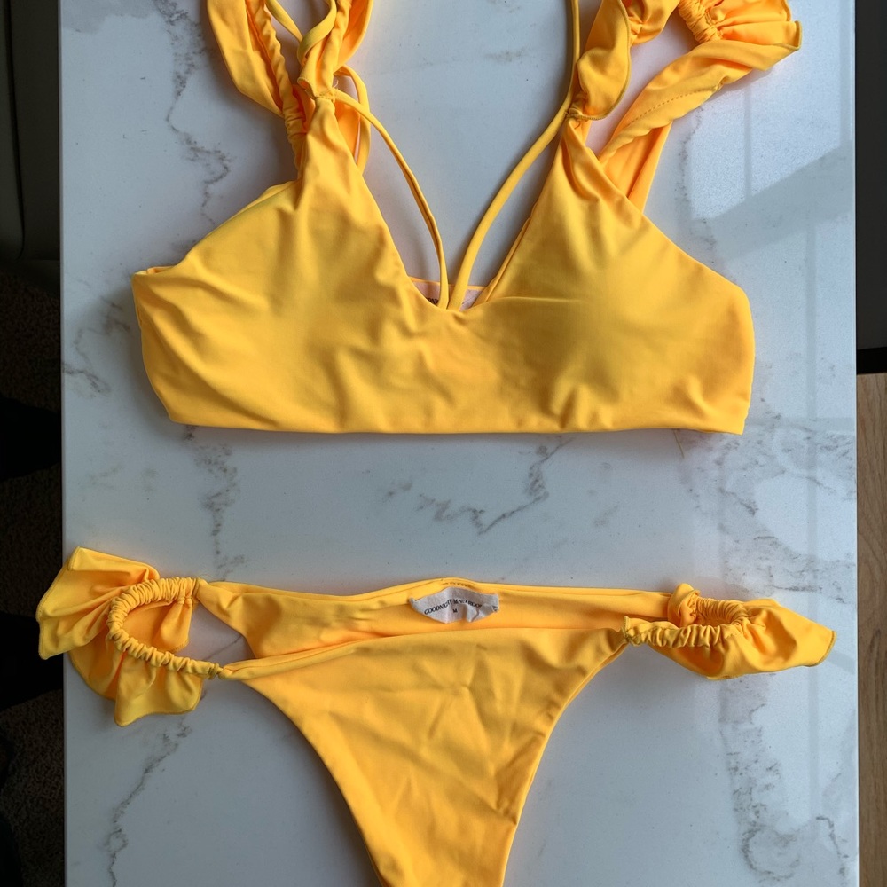 Yellow fashion bikini